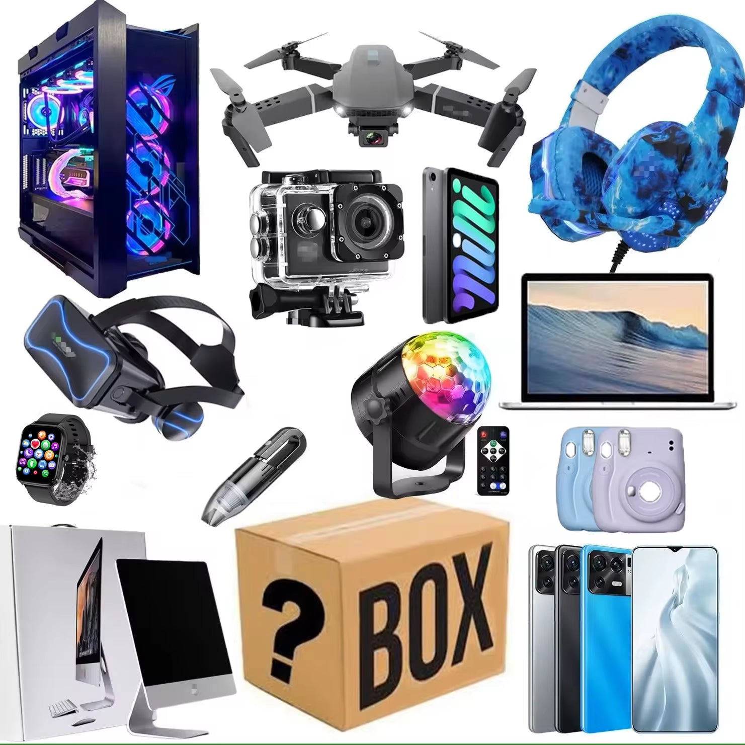 Family Festival Lucky Mystery Box Surprise 3C Win Random Novelty Gift Present for Handheld Game Players Surprising Blind Boxes